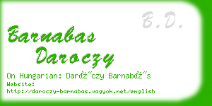 barnabas daroczy business card